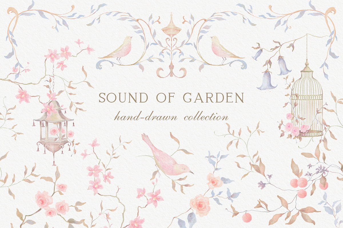Watercolor Chinoiserie PNG elements, an Object Illustration by Sensual Art (Photo 1 of 8)