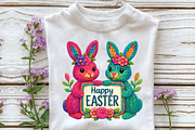 Happy Easter Png, Cute Easter Bunny, an Illustration by DreamPrint404 (Thumbnail 1 of 7)