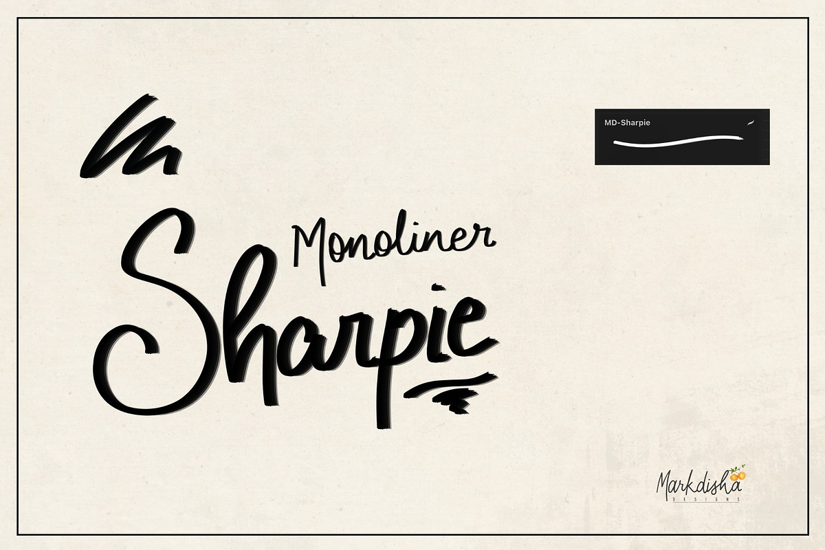 Procreate Monoliner Brush Set, a Brush Add-On by Markdisha Designs (Photo 5 of 9)