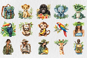 Jungle Adventure Clipart, a Seasonal Illustration by Rose Art (Thumbnail 2 of 3)