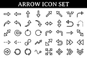 Minimal Monoline Arrow Icon Set, an Outline Icon by nandinigraphics (Thumbnail 2 of 3)