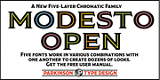 Modesto Open, a Serif Font by Parkinson Type Design (Thumbnail 1 of 5)