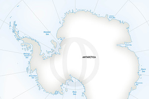 Vector map of continent Antarctica