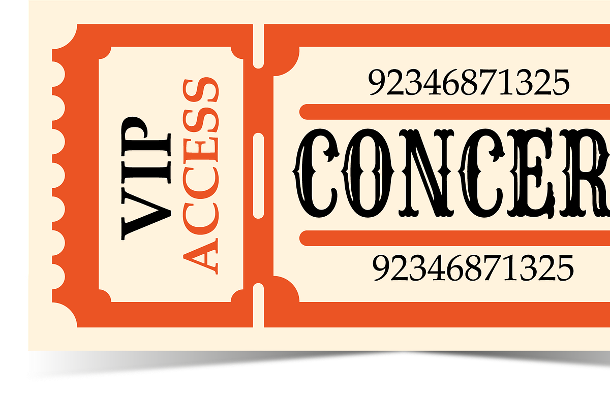 concert ticket with VIP access, a Finance Illustration by JYa_Design