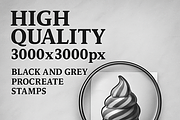 MonoChromatic Black&Grey TattooStamp, a Brushes & More by ProcreateInk (Thumbnail 2 of 5)