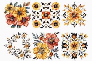 Brown And Yellow Talavera Tiles