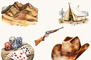 Watercolor Western Clipart Bundle, a Person Illustration by Design Scotch (Thumbnail 6 of 8)