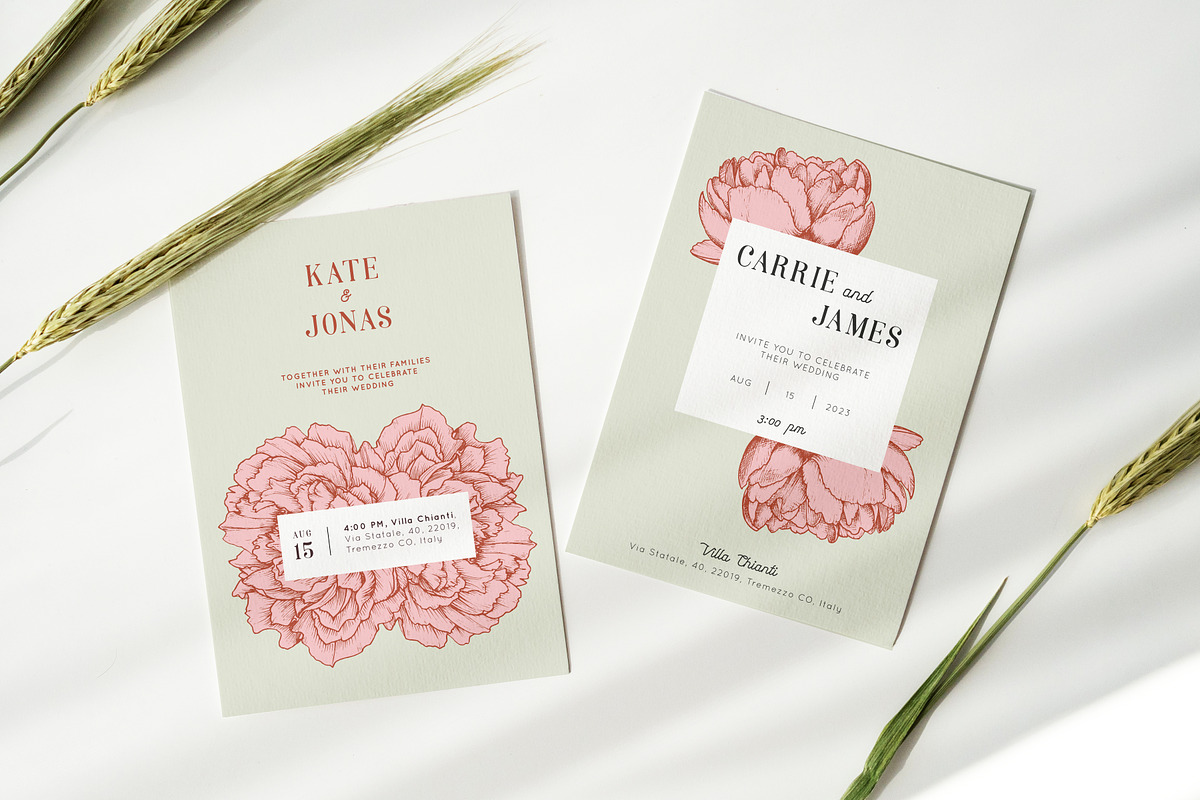 Peony illustrations | invitations, an Illustration by Chewie Co (Photo 2 of 13)