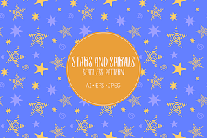 Night sky, spiral stars pattern, an Illustration by Cmeree
