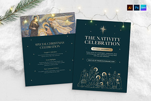 Nativity Flyer Template, a Flyer Template by BrandPacks