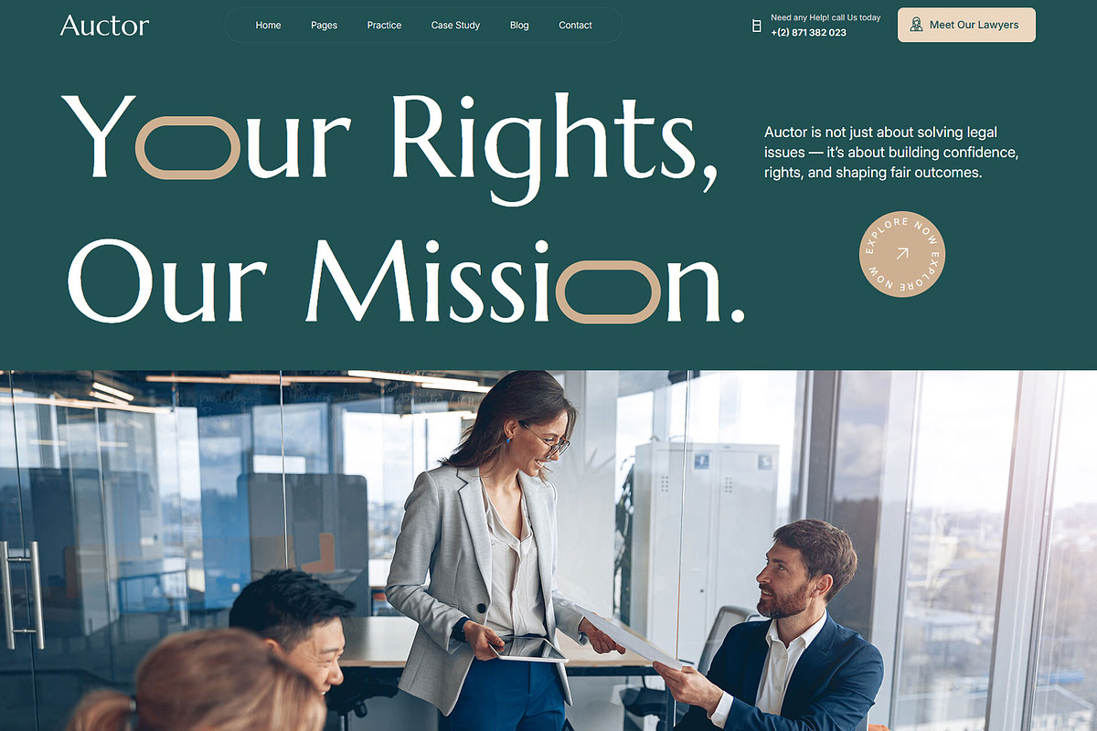 Auctor – Lawyer WordPress Theme, a WordPress Template by NaimaAnjum (Photo 3 of 4)