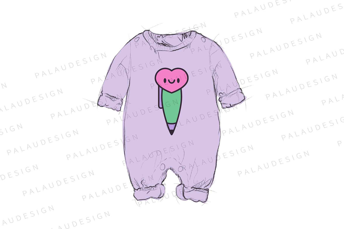 Cute Kawaii School Pens Supplies, an Education Illustration by Palau (Photo 8 of 12)
