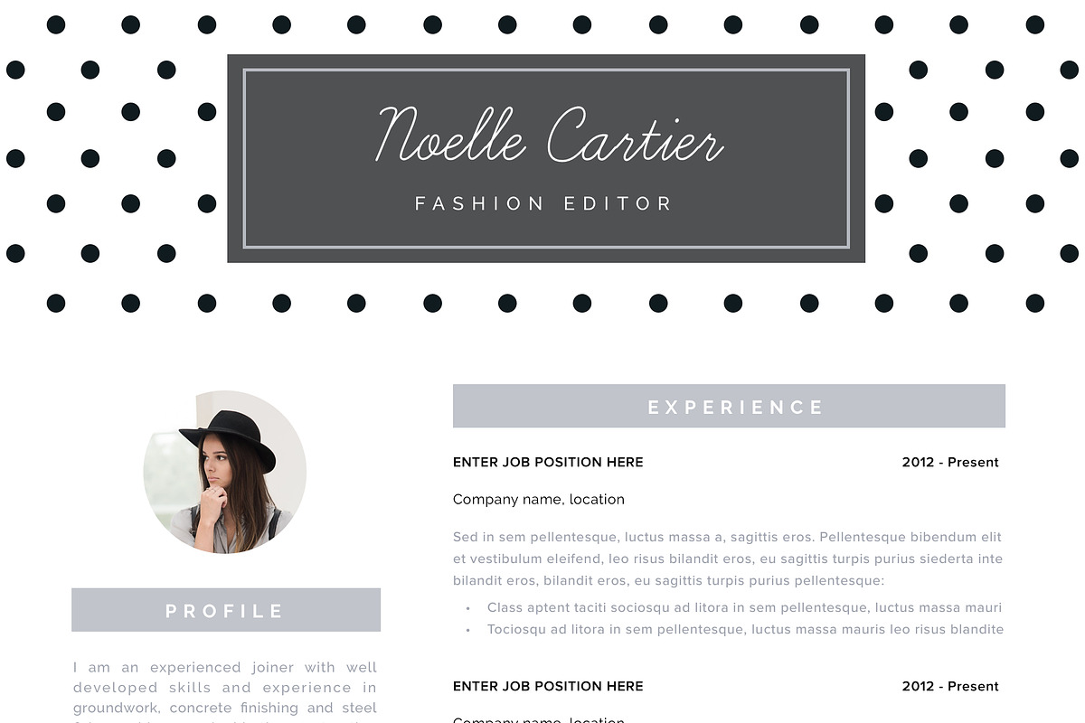 Creative Resume CV Template, a Resume Template by Resume Angels (Photo 3 of 9)