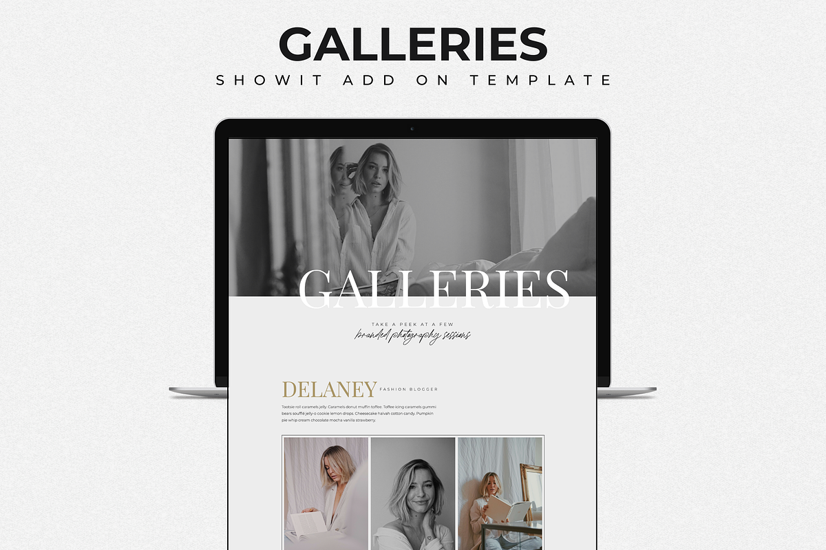 Gallery Showit Website Template, a Landing Page Template by Blush Created (Photo 1 of 10)