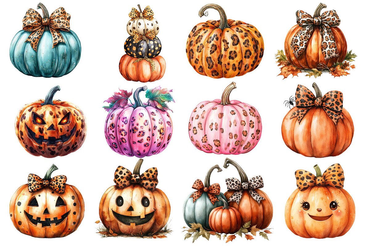Fall Halloween Pumpkins Clipart, an Illustration by Dream Creation (Photo 3 of 4)