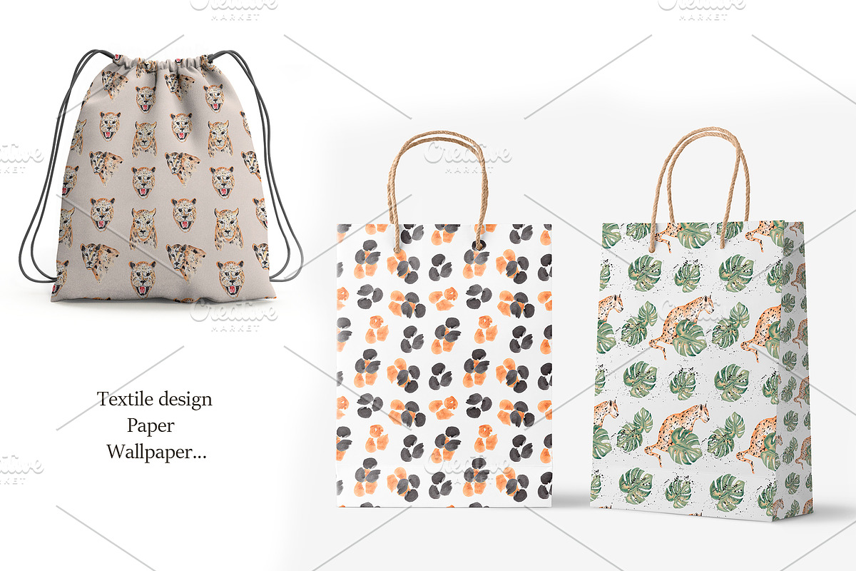 Watercolor Leopard Pattern, a Pattern Graphic by MayaNavits (Photo 5 of 8)