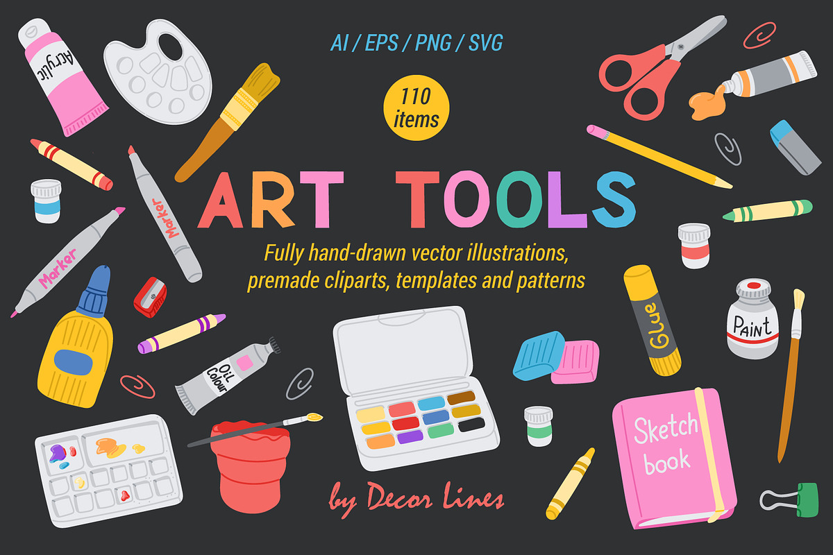 Art Tools, an Object Illustration by Decor Lines (Photo 1 of 15)