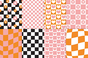 Chekered Chessboard Seamless Pattern