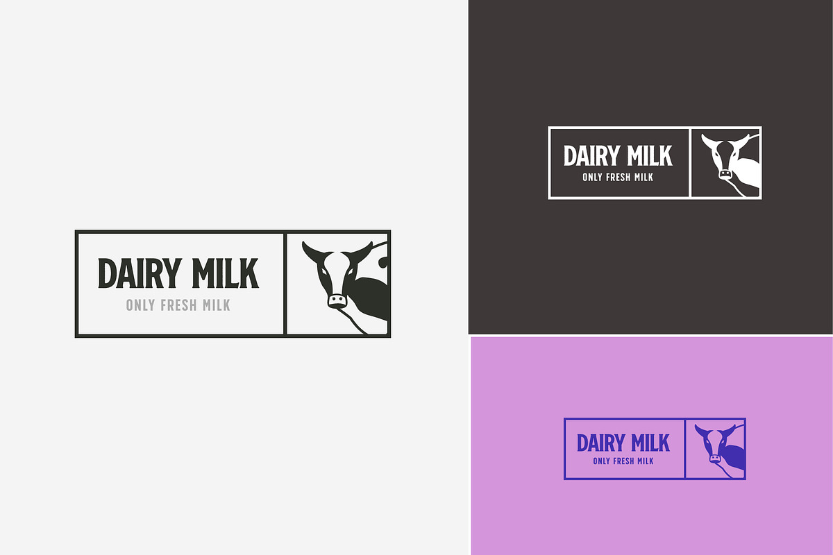 dairy farm fresh milk logo badge, a Branding & Logo Template by Pyruos ID