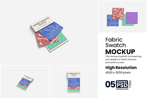 Fabric Swatch Mockup, a Product Mockup by bimockup