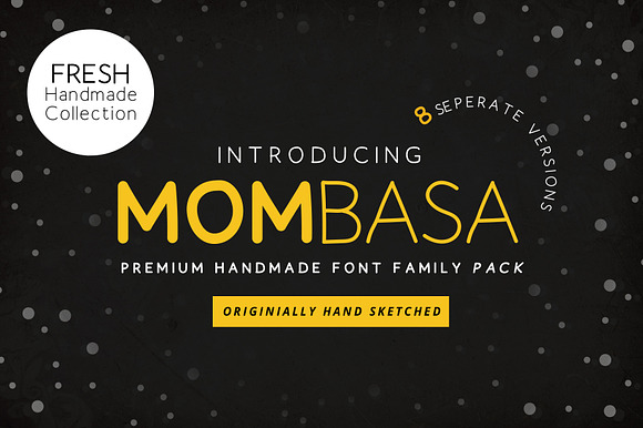 Mombasa Hand Drawn Font Family preview 8