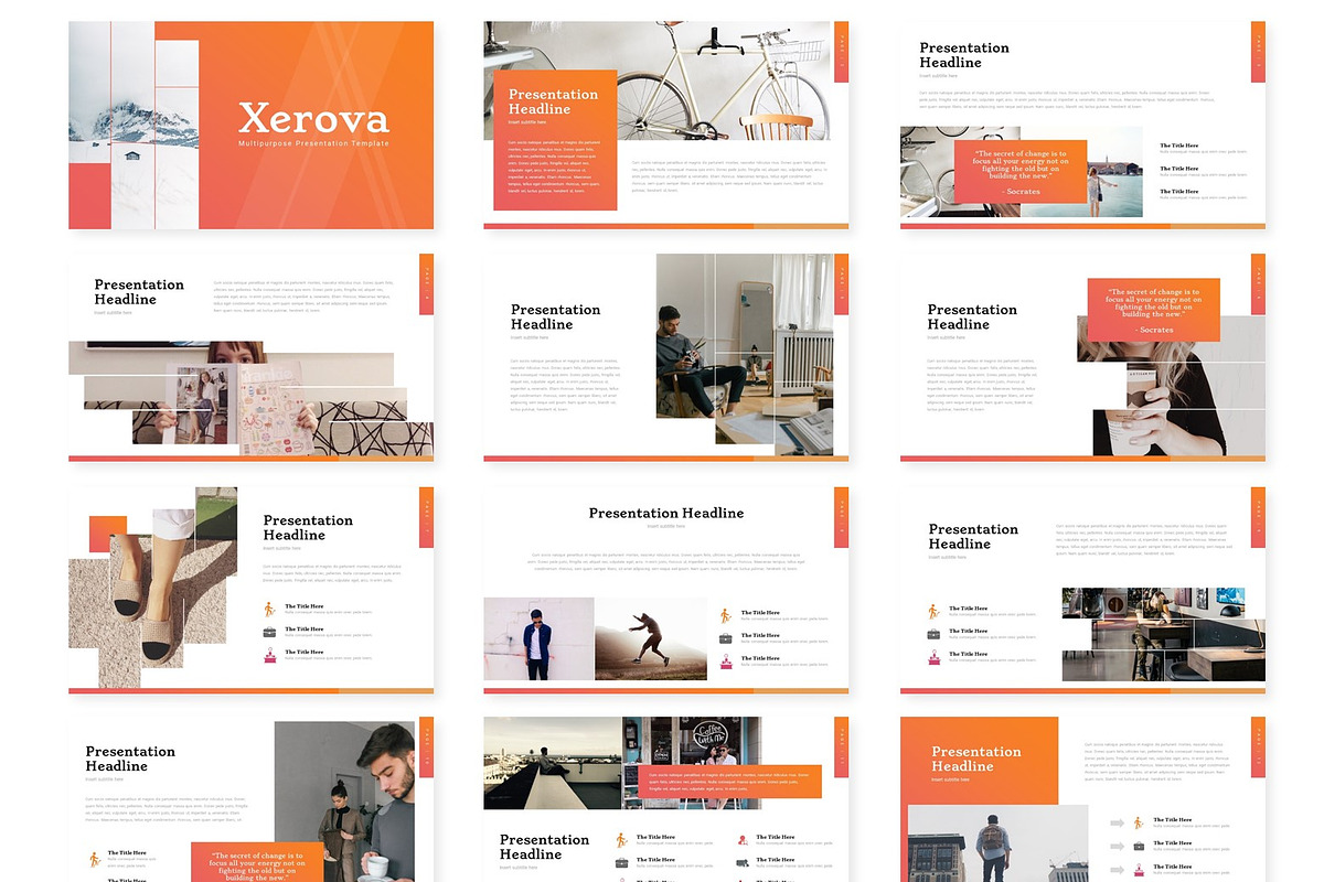 Xerova - Powerpoint Template, a Presentation Template by AQR Studio