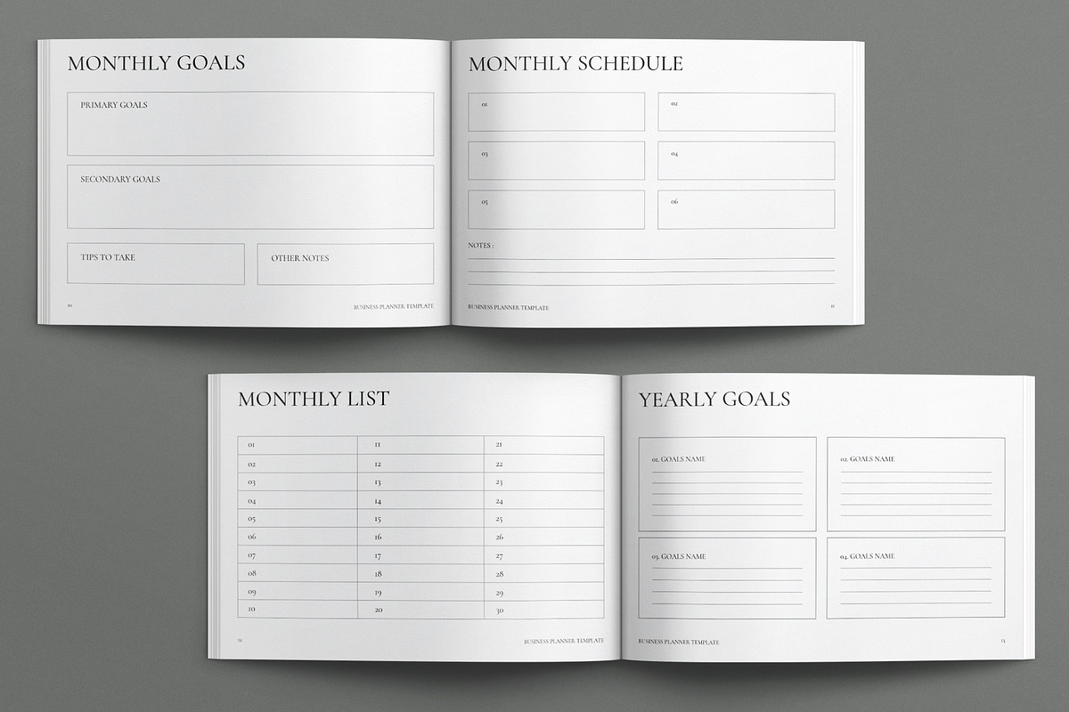 Planner Template Landscape, a Brochure Template by E-Type (Photo 5 of 7)