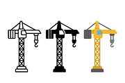 Construction Crane Vector Art, a Solid Icon by Artonix (Thumbnail 2 of 2)