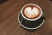Cozy Cafe Styled Stock: Heart Latte, a Food & Drink Photo by AMMi (Thumbnail 4 of 6)