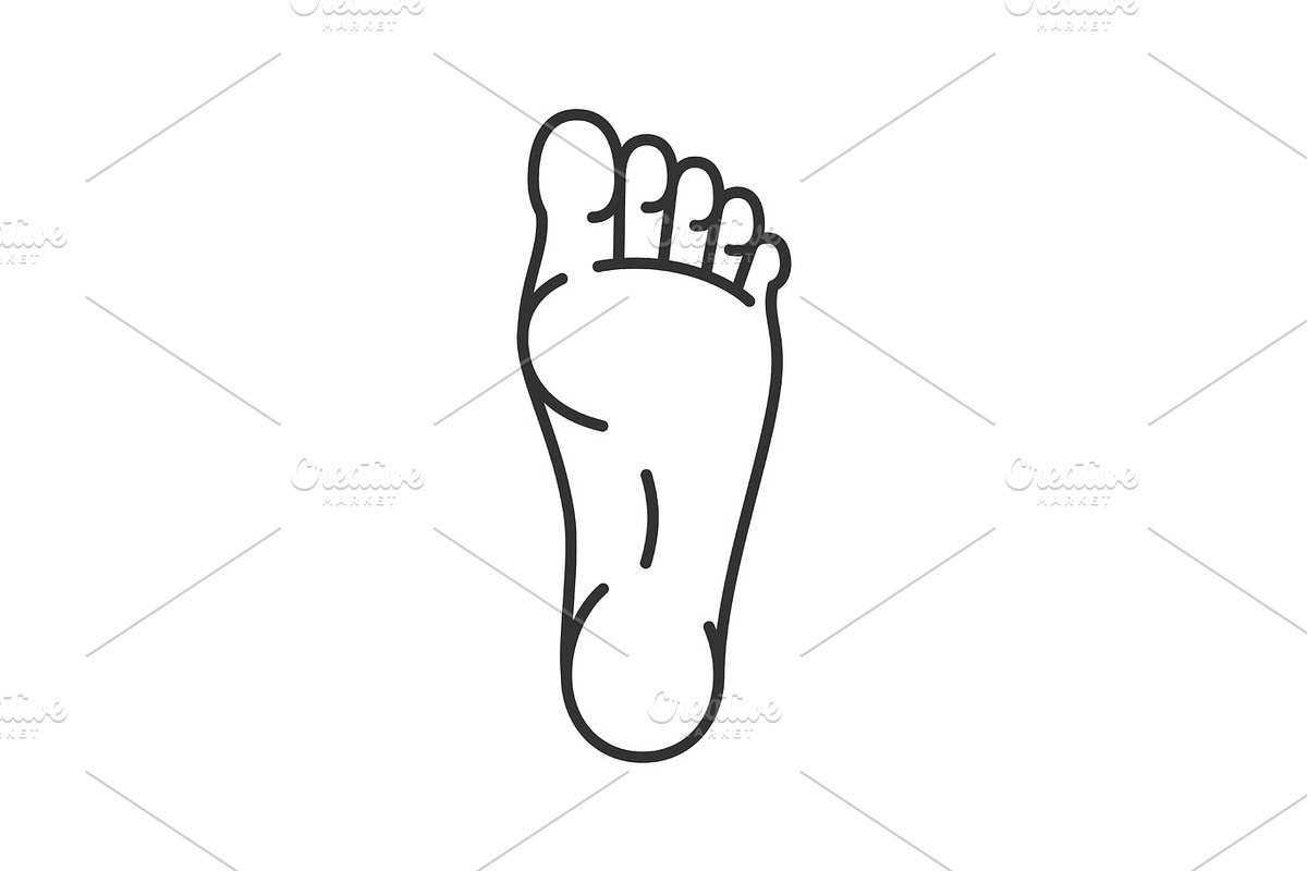 Foot linear icon, an Outline Icon by IMG Visuals