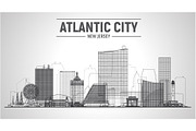 Atlantic City New Jersey skyline, an Illustration by Sky and glass (Thumbnail 6 of 6)