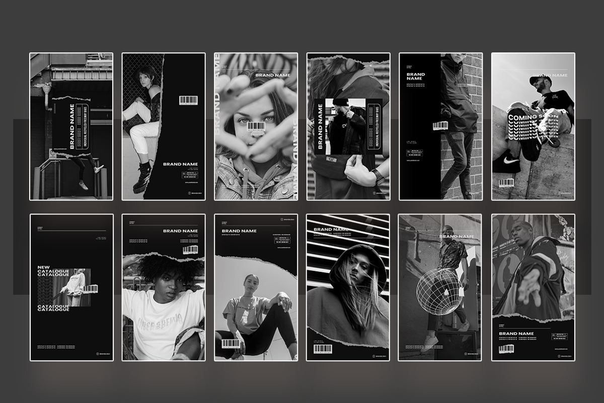 Urban Monochrome Instagram Template, a Social Media Template by peterdraw