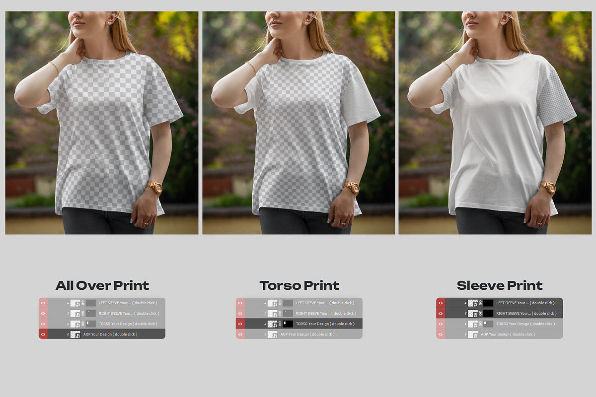 5 Mockups T-Shirt on a Girl Walking, a Shirt Mockup by Grow Design Craft Studio (Photo 5 of 8)