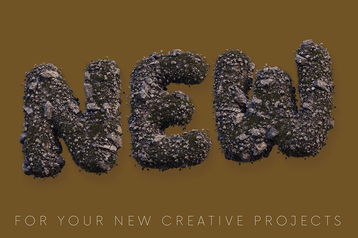 Stones & Grass - PNG Alphabet, an Object Graphic by MIIM (Photo 4 of 4)