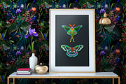 Tropical paradise. Midnight green, a Pattern Graphic by OlgaSoi007 (Thumbnail 3 of 8)
