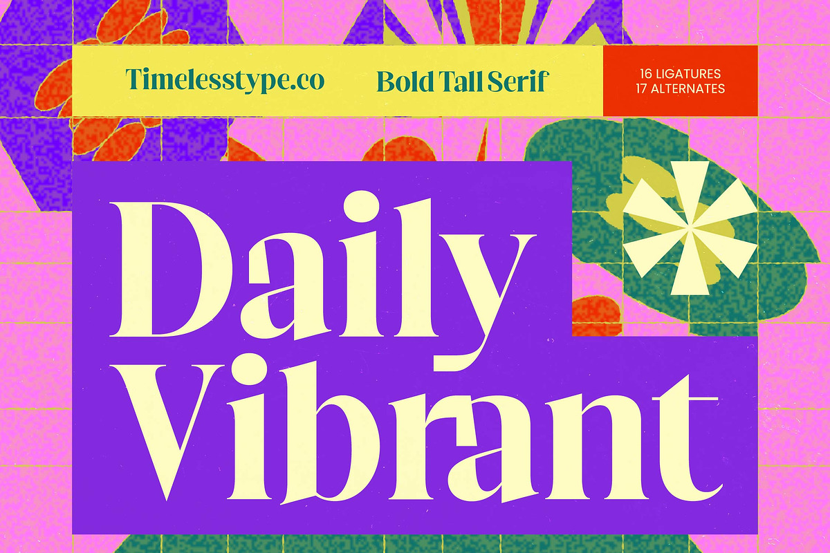 Daily Vibrant Bold Tall Serif, a Serif Font by timelesstype.co (Photo 1 of 10)