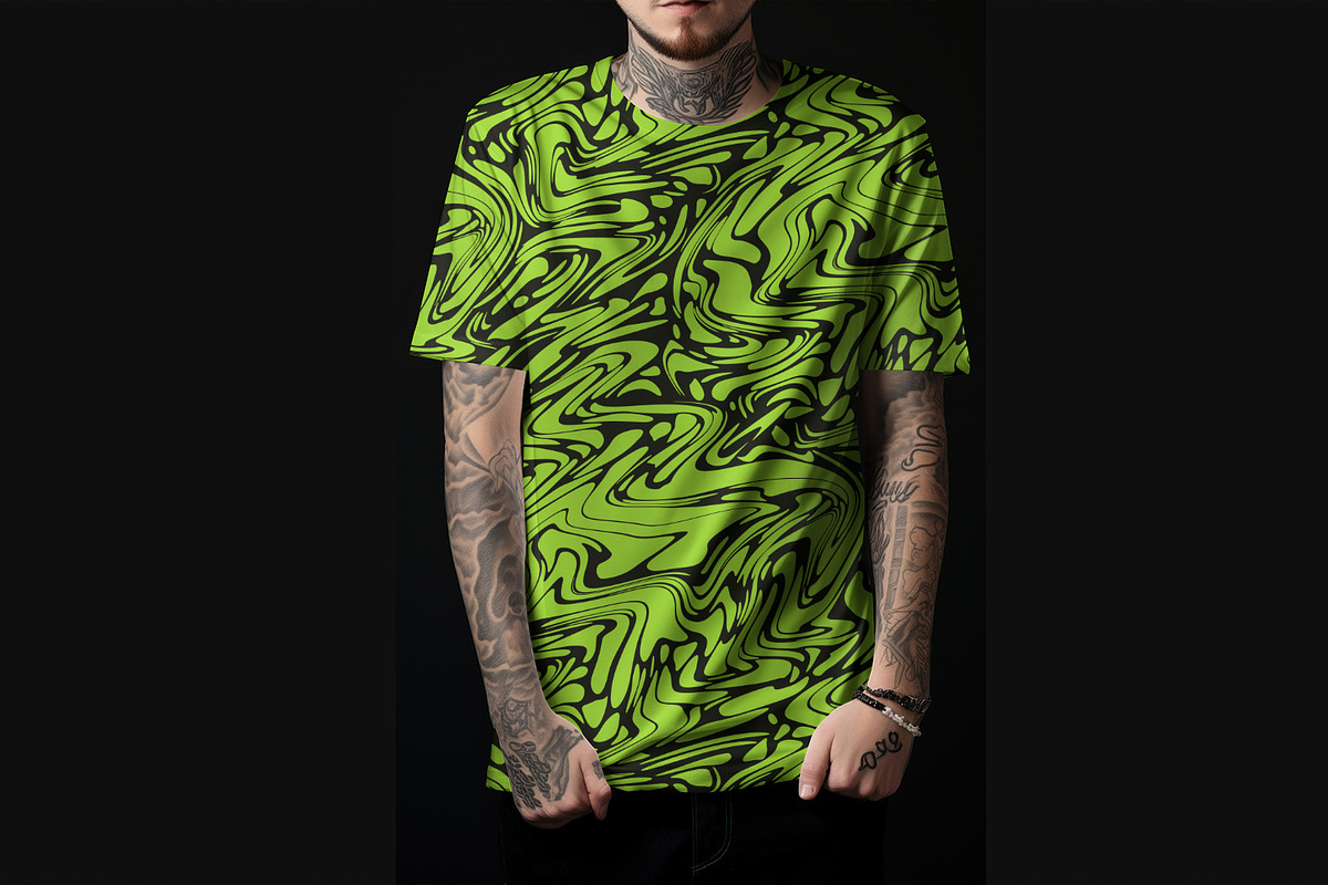 Green Liquid Shapes, a Texture Graphic by MalyskaStudio (Photo 10 of 15)