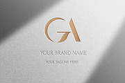 GA classical initials monogram, a Branding & Logo Template by Alexandra De Angelis (Thumbnail 1 of 3)