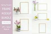 Spring Frame Mockup Bundle, A4 Frame, a Print Template by YOYO Photo (Thumbnail 1 of 10)