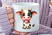 Watercolor Funny Cow Clipart, an Illustration by Rose Art (Thumbnail 5 of 6)
