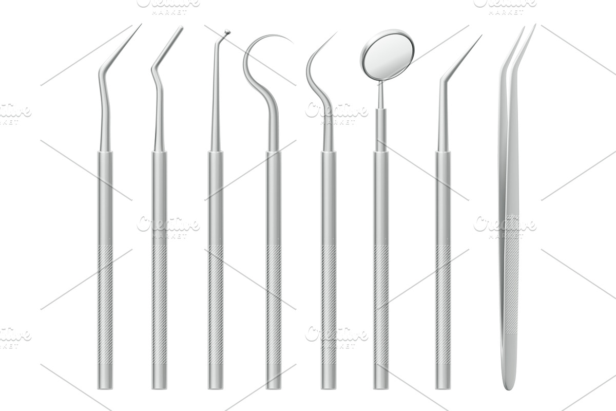 3D dental care tools set isolated on, an Object Illustration by art PVP - market
