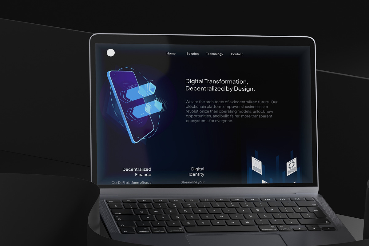 Blockchain Website Template, a Landing Page Template by Glyphminds Studios (Photo 2 of 3)