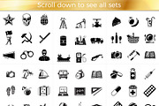 Mega Black Icons Pack - EPS, PNG, an Icon by Tashal (Thumbnail 4 of 8)