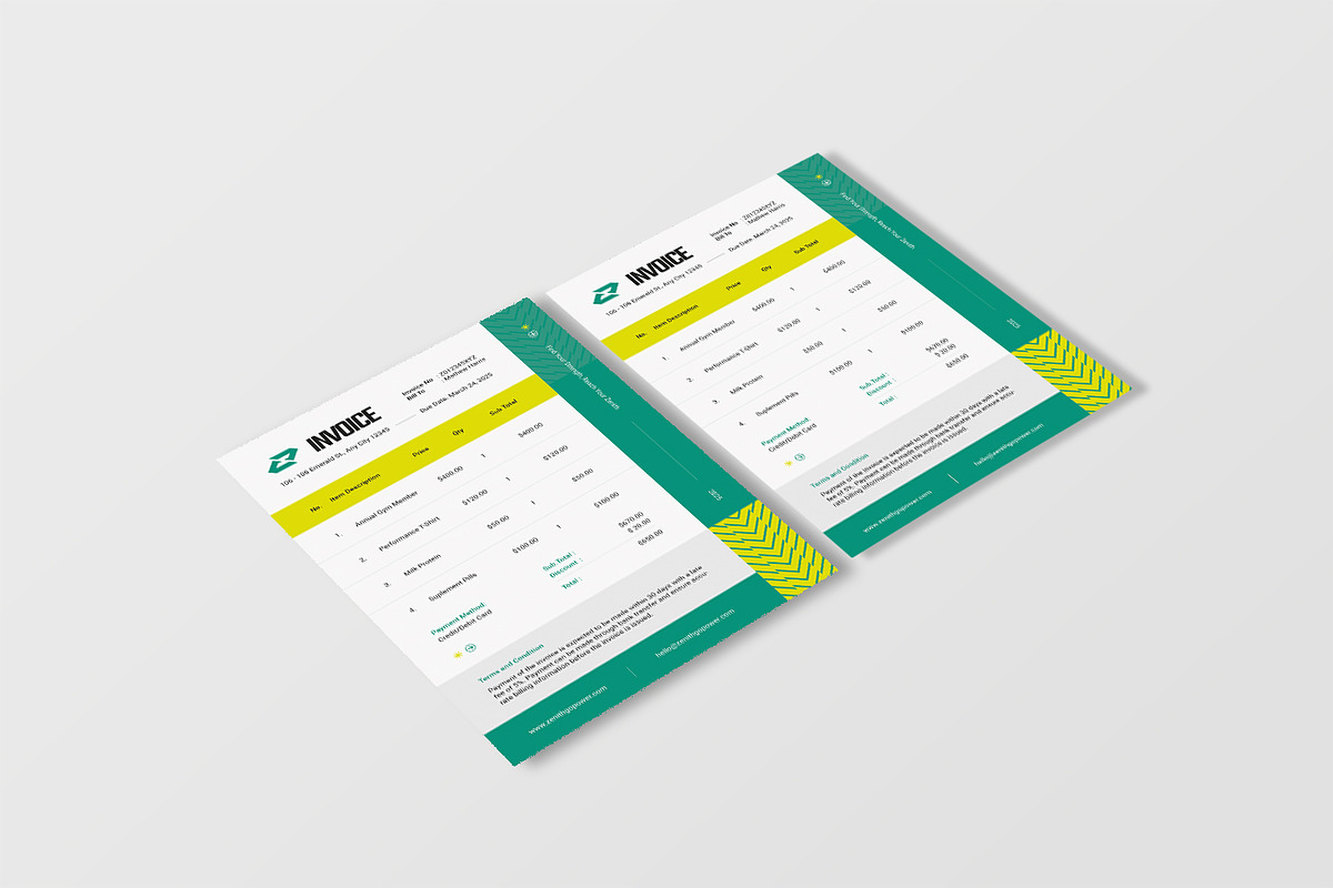 Zenith - Invoice Template, a Print Template by StreaksideStd (Photo 1 of 3)
