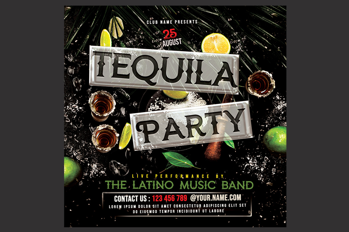Tequila Party Flyer, a Flyer Template by DSGraphicDesign
