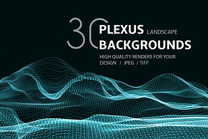 30 PLEXUS LANDSCAPE BACKGROUNDS, a Technology Illustration by AndisREA