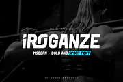 Iroganze - Thick & Sport Font, a Sans Serif Font by QR Design Studio (Thumbnail 1 of 7)