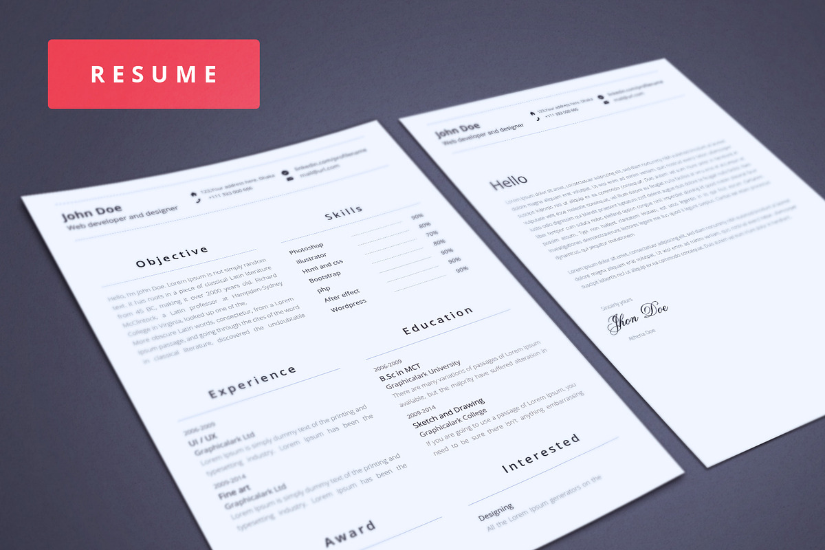 Resumes Templates, a Resume Template by Graphicalark (Photo 1 of 4)