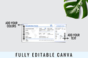 Editable Boarding Pass Ticket Design, a Templates & Theme by Snapybiz (Thumbnail 6 of 10)