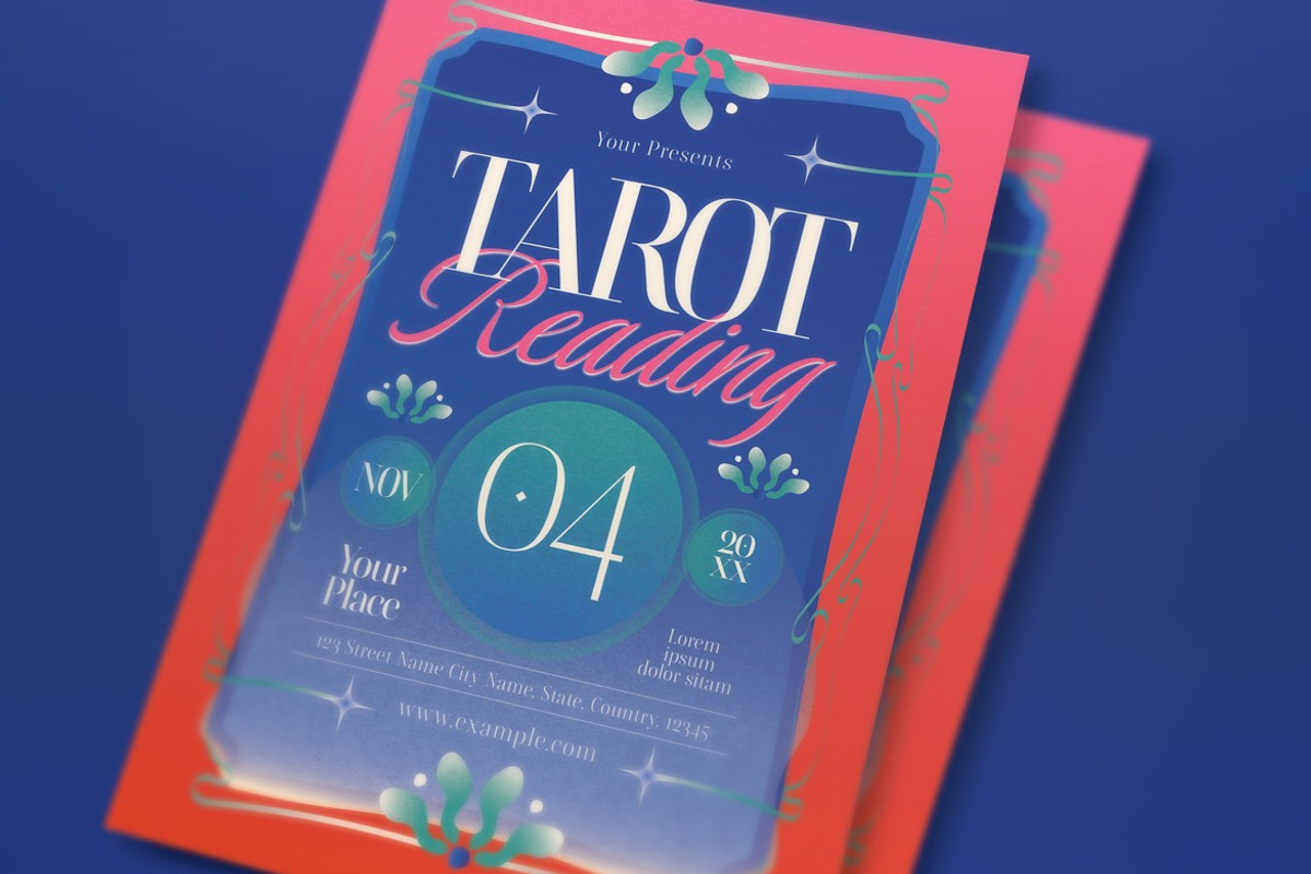 Blue Tarot Reading Flyer Set preview 2